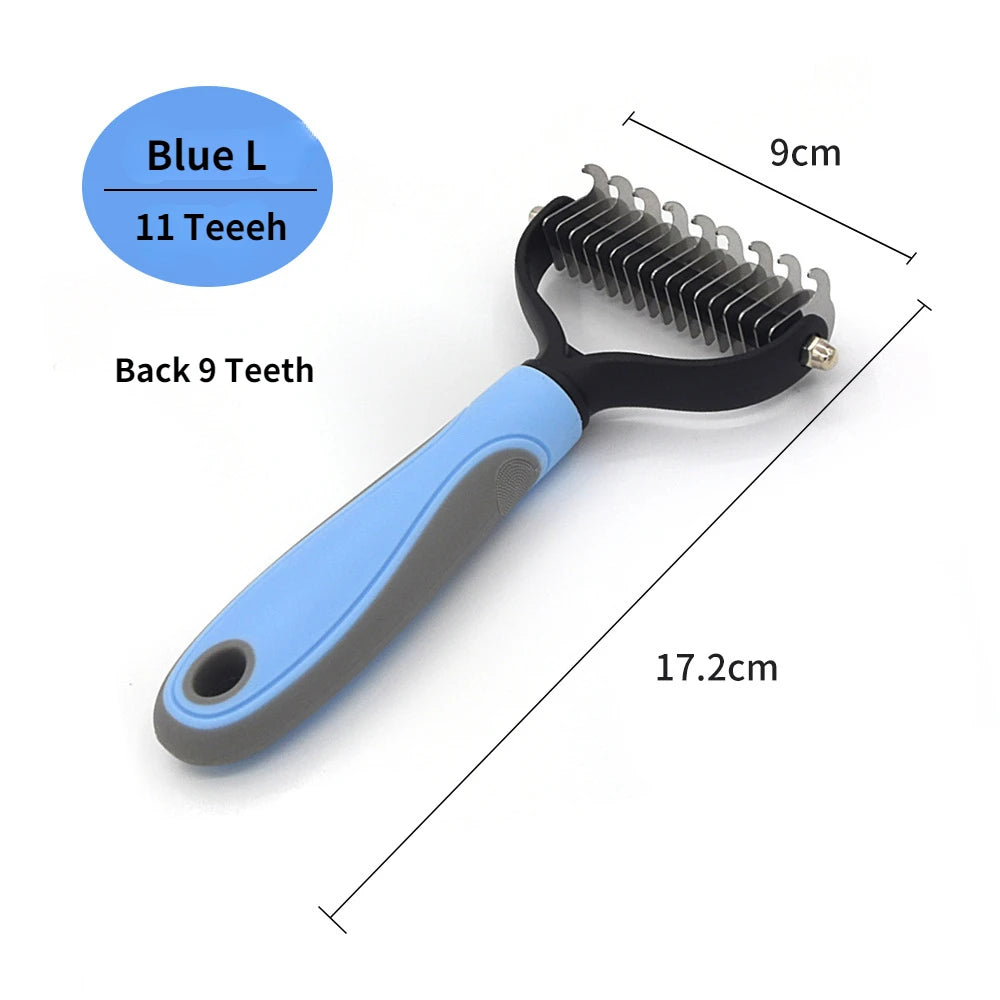Professional Pet Deshedding Brush Dog Hair Remover Pet Fur Knot Cutter Puppy