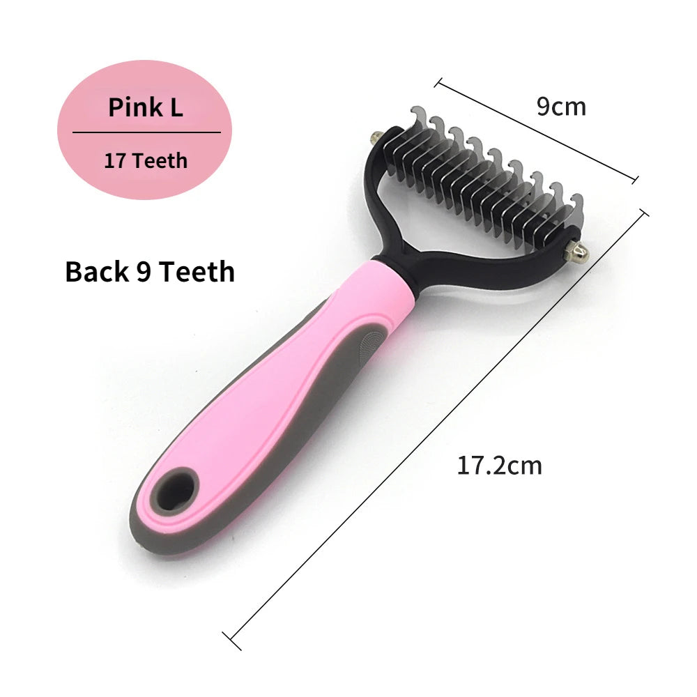 Professional Pet Deshedding Brush Dog Hair Remover Pet Fur Knot Cutter Puppy