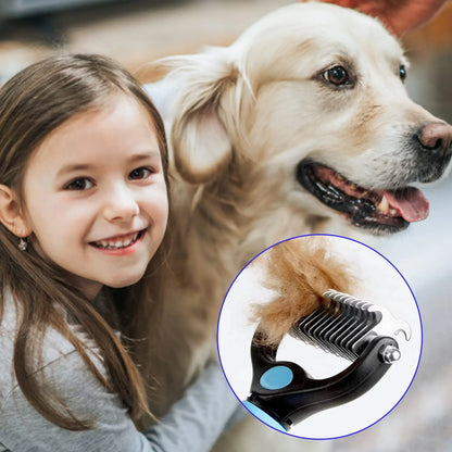Professional Pet Deshedding Brush Dog Hair Remover Pet Fur Knot Cutter Puppy