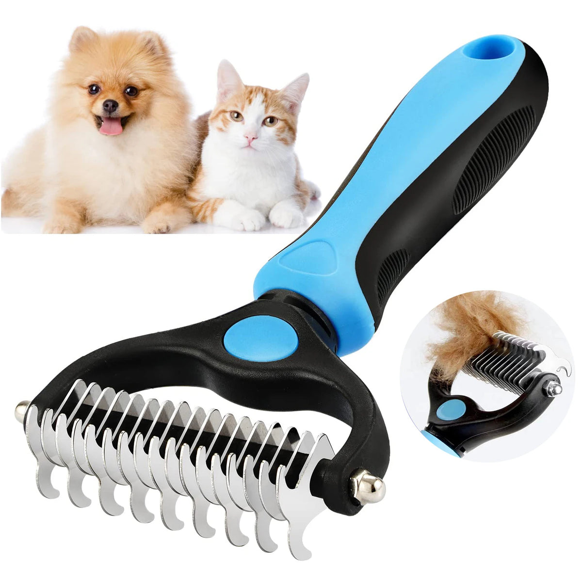 Professional Pet Deshedding Brush Dog Hair Remover Pet Fur Knot Cutter Puppy