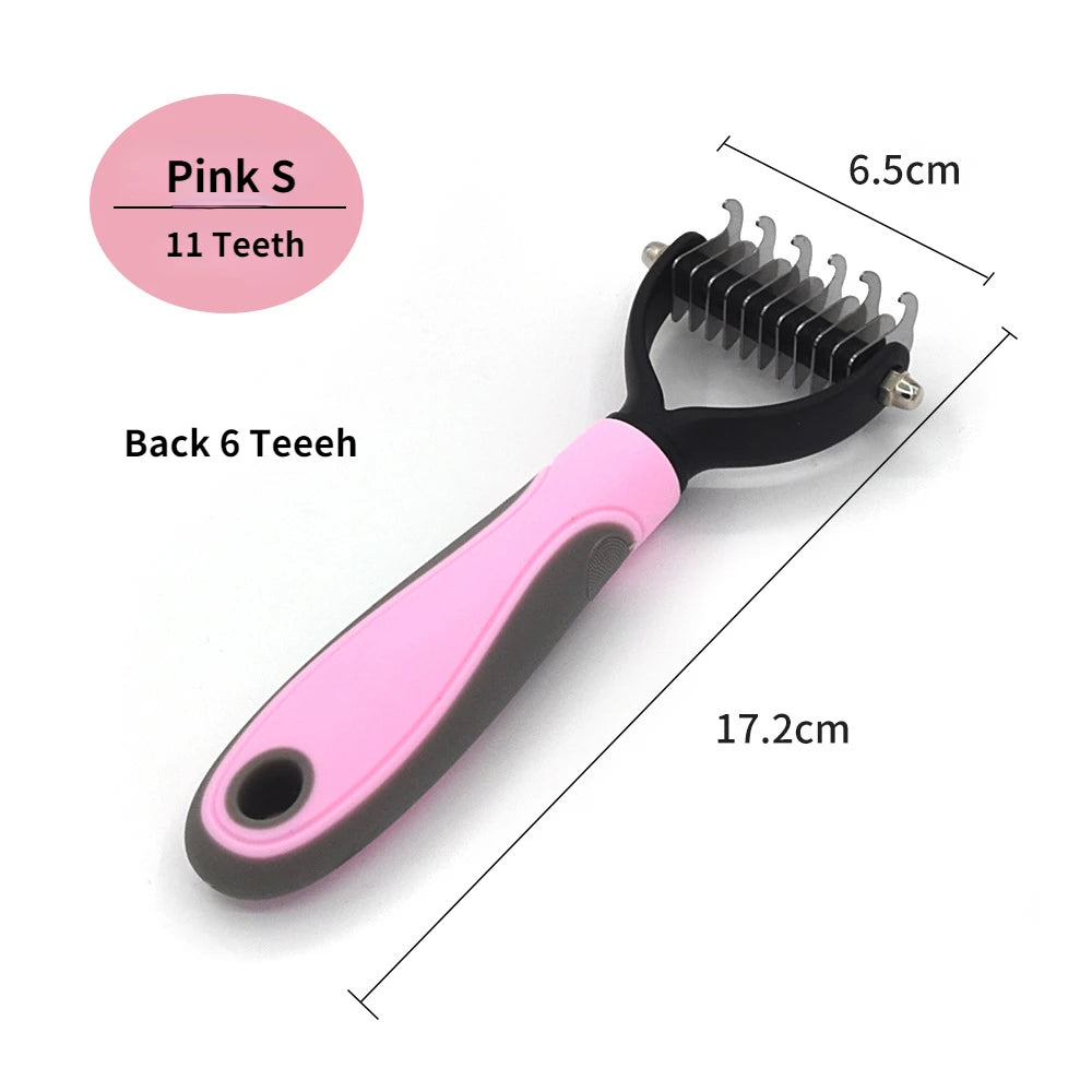 Professional Pet Deshedding Brush Dog Hair Remover Pet Fur Knot Cutter Puppy